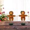 Lori Mitchell 5.75 In Gingerbread Boy & Girl Christmas Figurine Set , Lightweight Christmas Decor Peppermint Candy Christmas